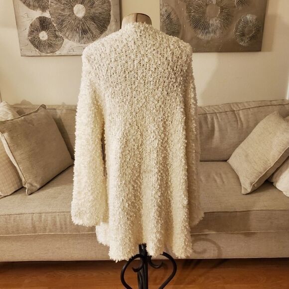 1.State Drape Front Poodle Cardigan sz XL in Ivory - Picture 8 of 11